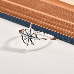 Sterling Compass Ring